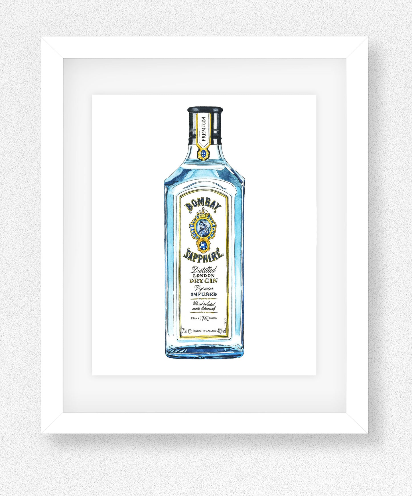 Classic Gin Bottle Drawing