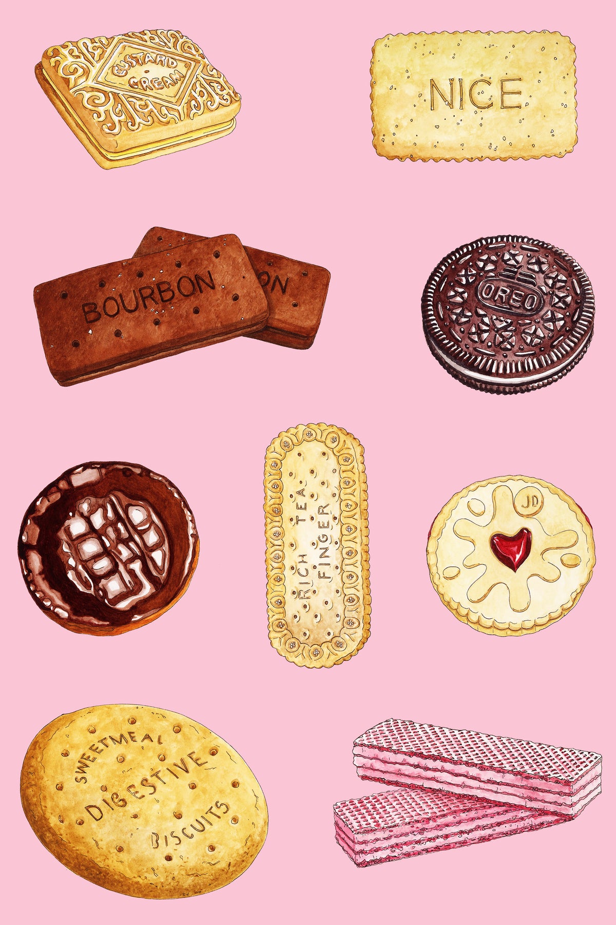 Biscuits Tea Towel