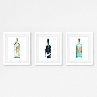 Set of Three Gin Gicleé Prints