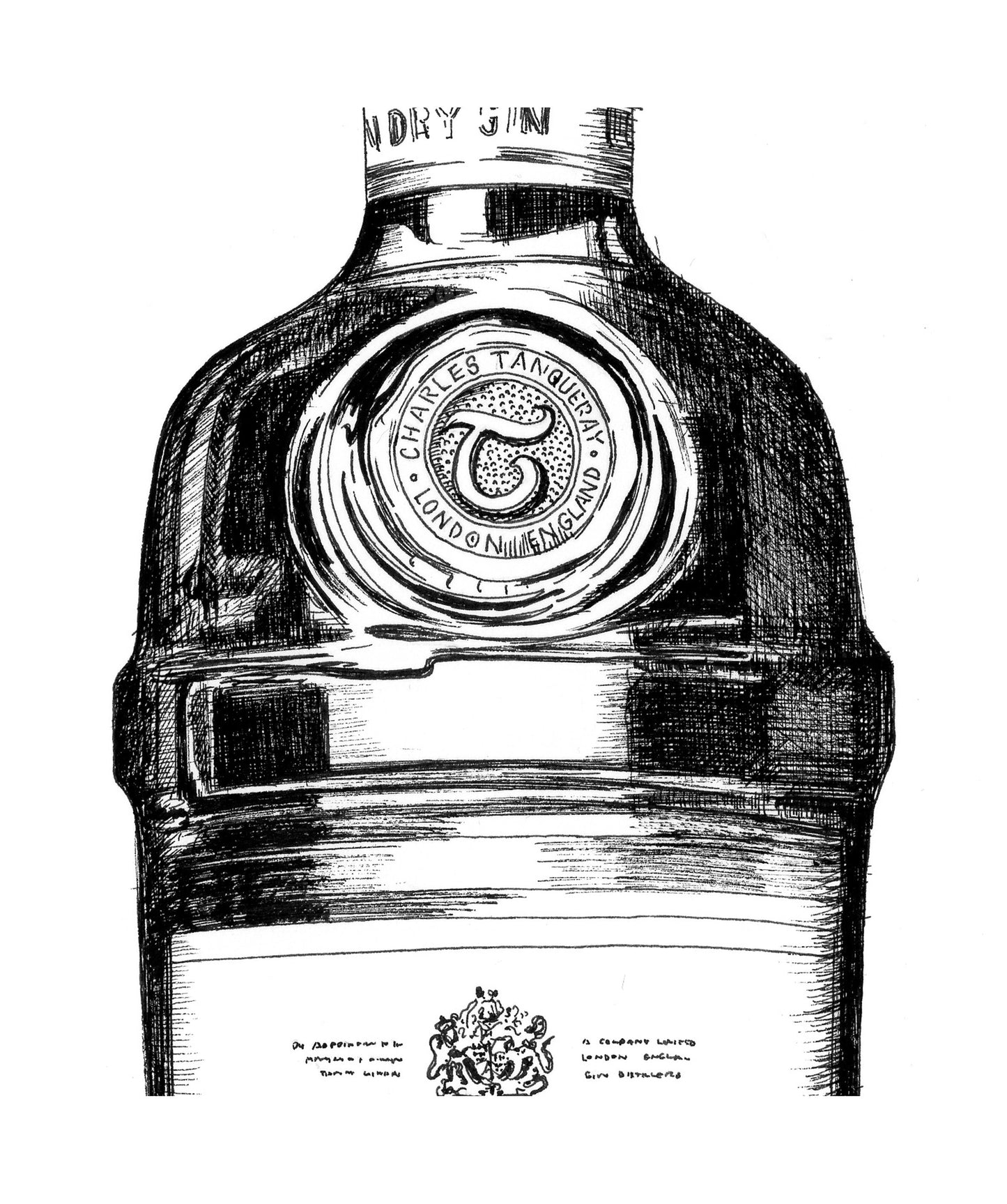 Tanqueray Gin Giclée Illustration