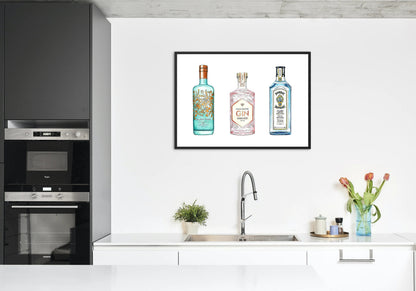 Gin Bottle Trio