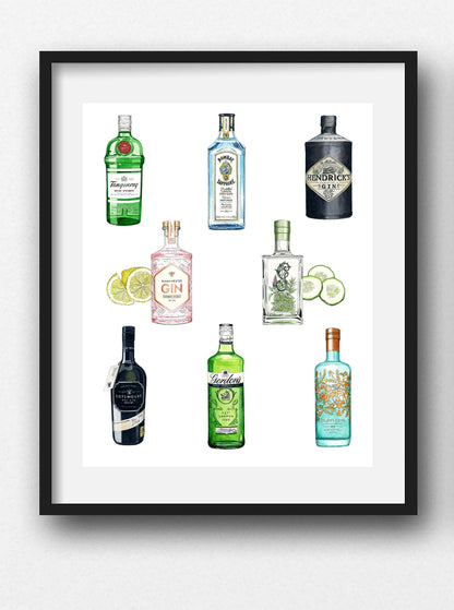 Favourite Gins Print