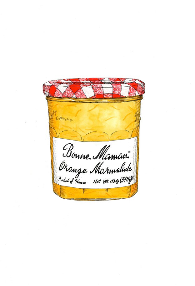 Bonne Maman Orange Marmalade Illustration