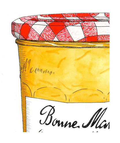 Bonne Maman Orange Marmalade Illustration