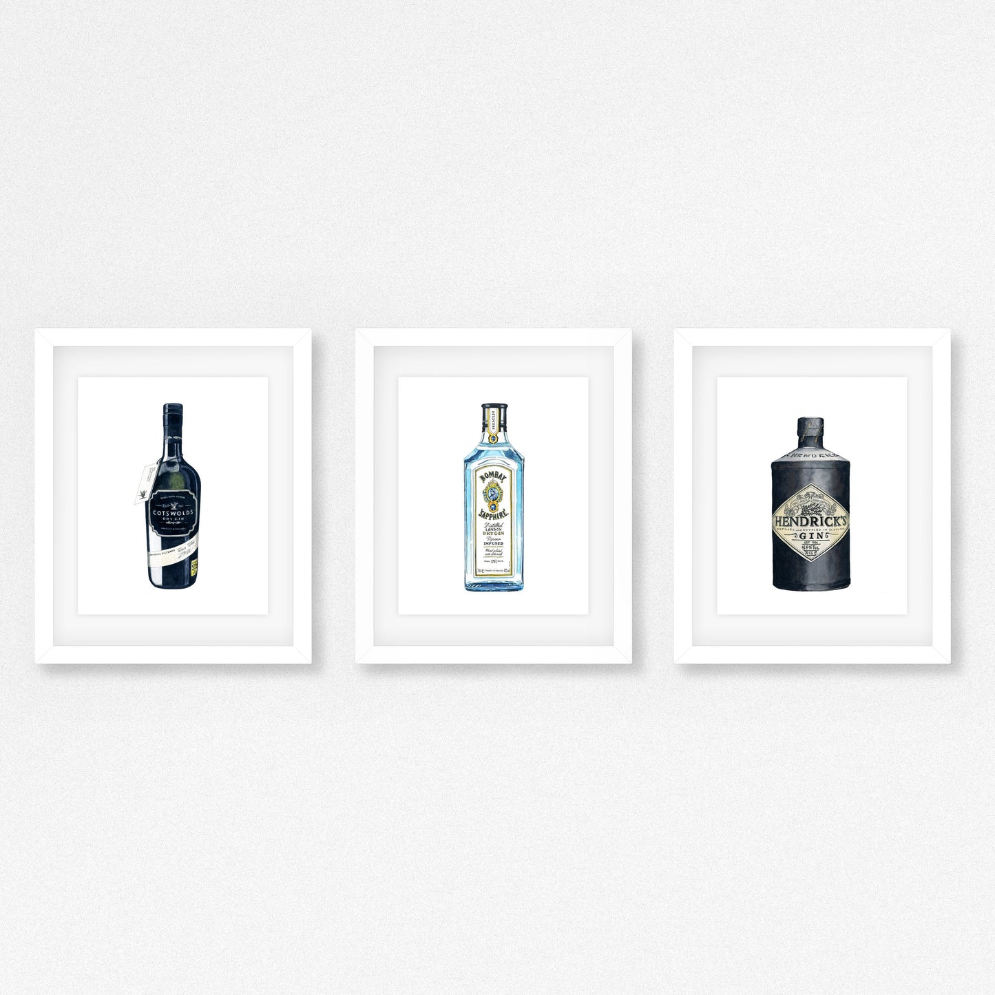 Set of Three Gin Gicleé Prints
