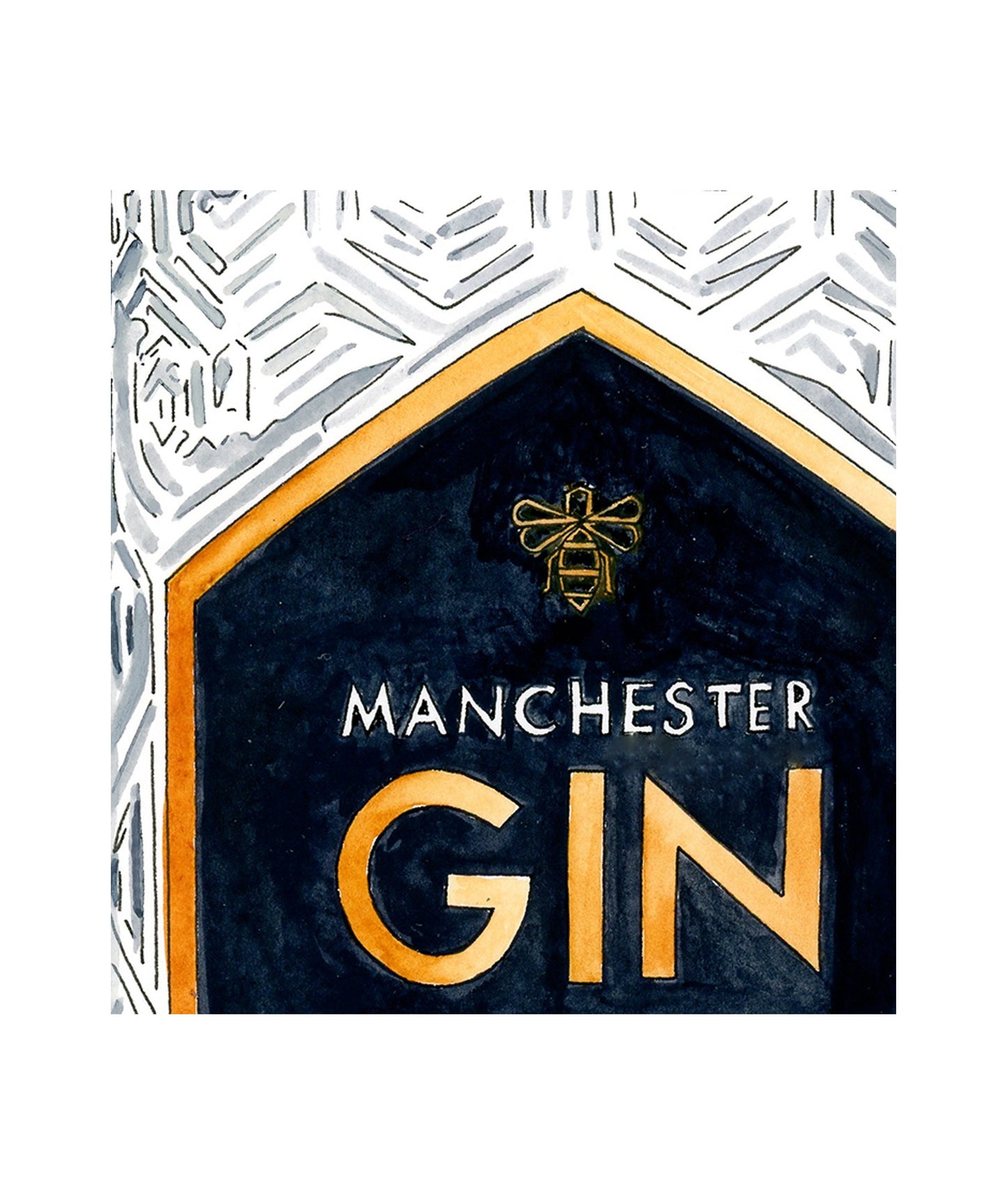 Set of Three Manchester Gin Prints