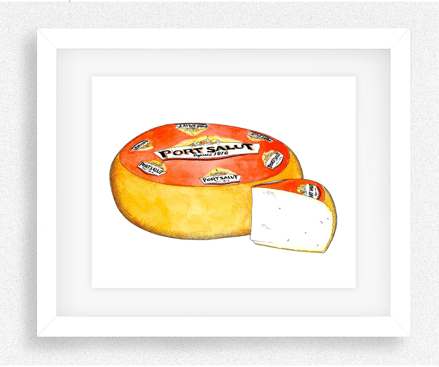 Port Salut Cheese Illustration