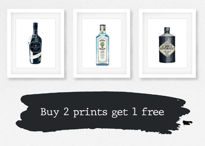 Set of Three Gin Gicleé Prints