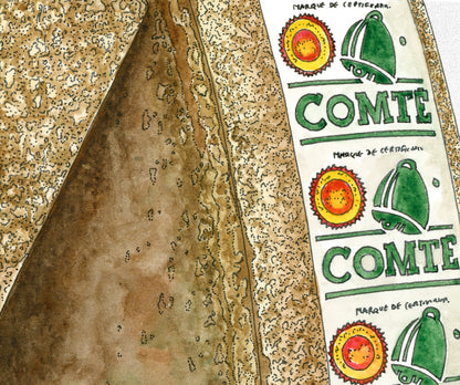 Comté Cheese Drawing