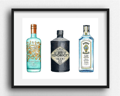Gin Trio Illustration