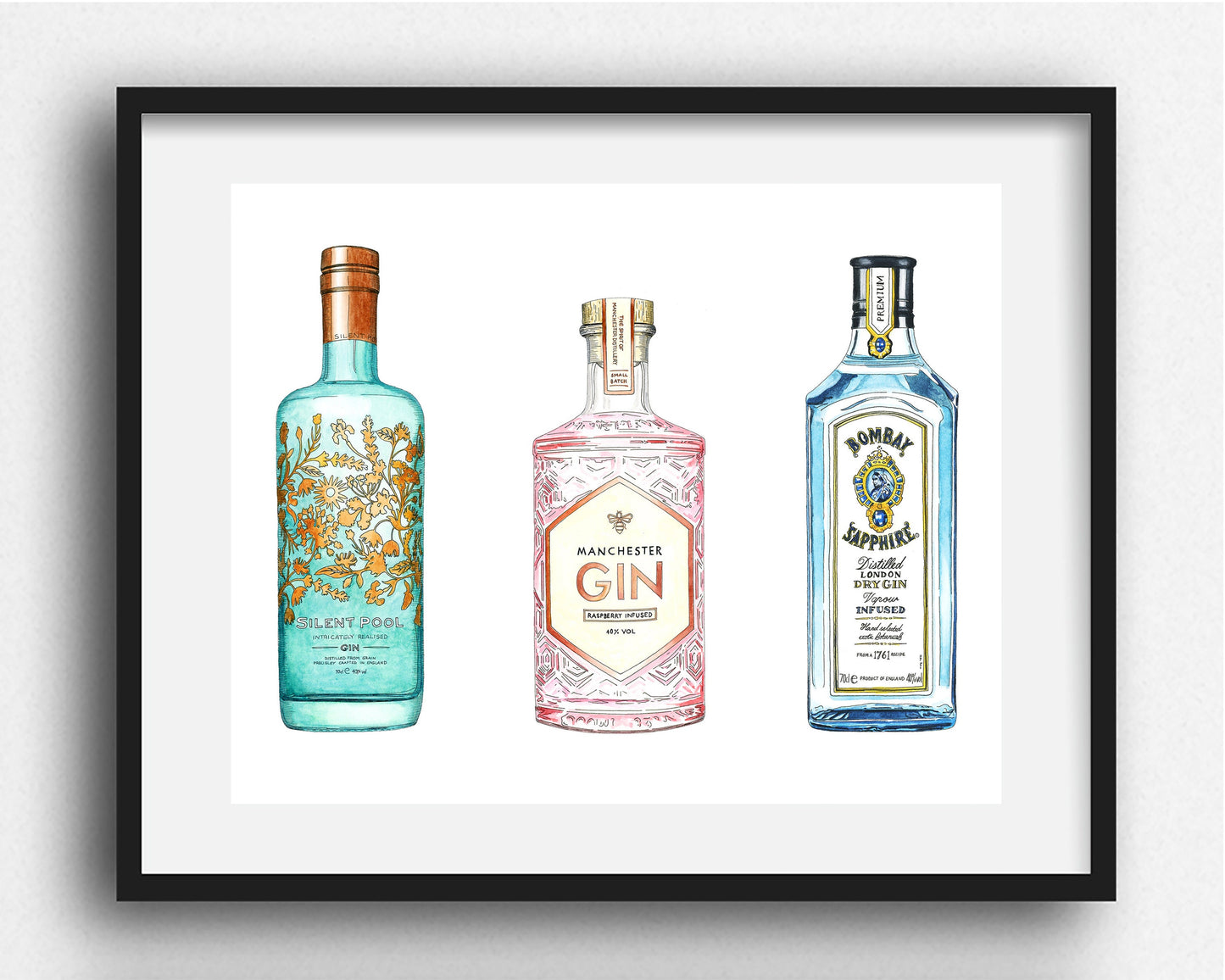 Gin Bottle Trio