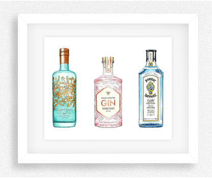 Gin Bottle Trio