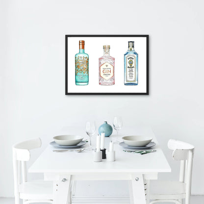Gin Bottle Trio