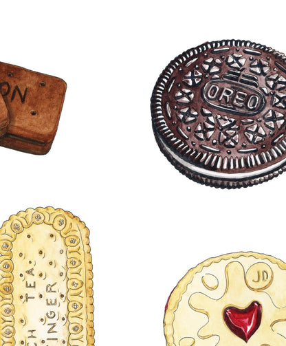 Tea Time Biscuit Illustration