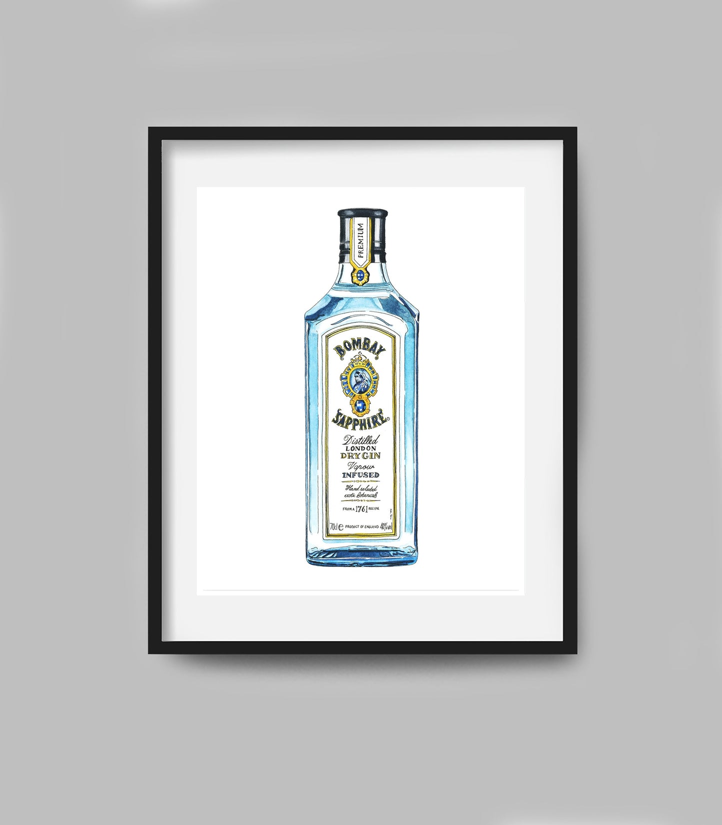 Classic Gin Bottle Drawing