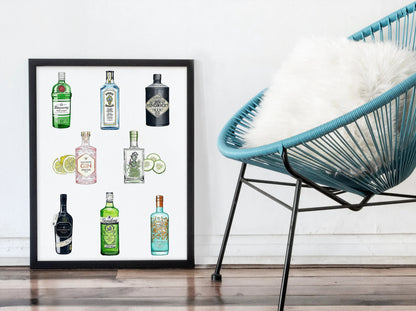 Favourite Gins Print