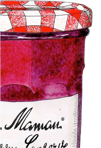 Bonne Maman Strawberry Jam Illustration
