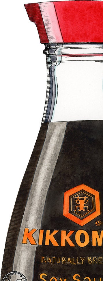 Soy Sauce Bottle Illustration